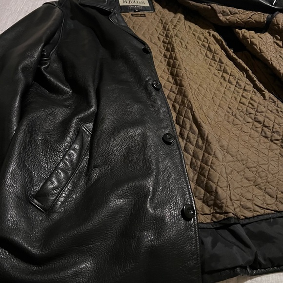 Wilsons Leather Black Trench Coat - Picture 8 of 14